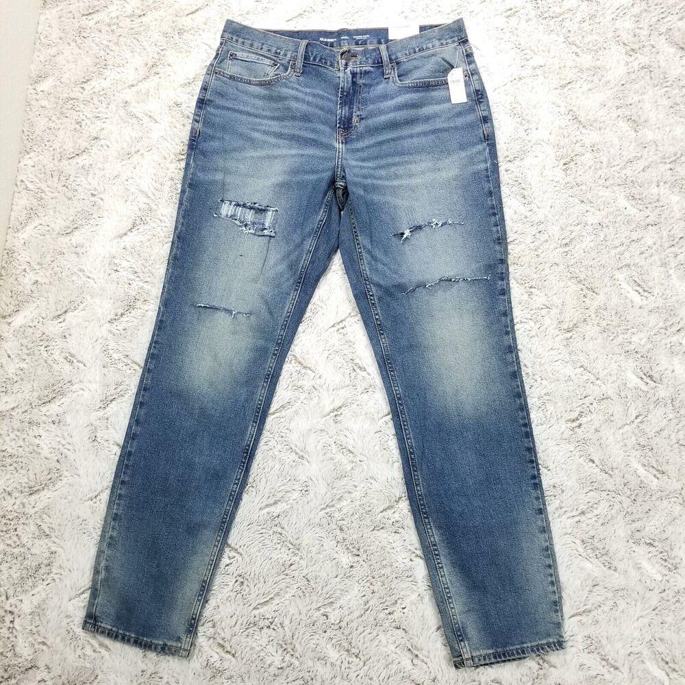 Old Navy Jeans Mens 36x34 Blue Athletic Taper Built In Flex Dark Wash Denim